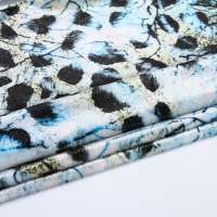 Luxury curtain fabric creativity digital printed flock knit velvet fabric wholesale